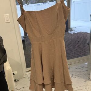 Windsor Tan Mini Dress